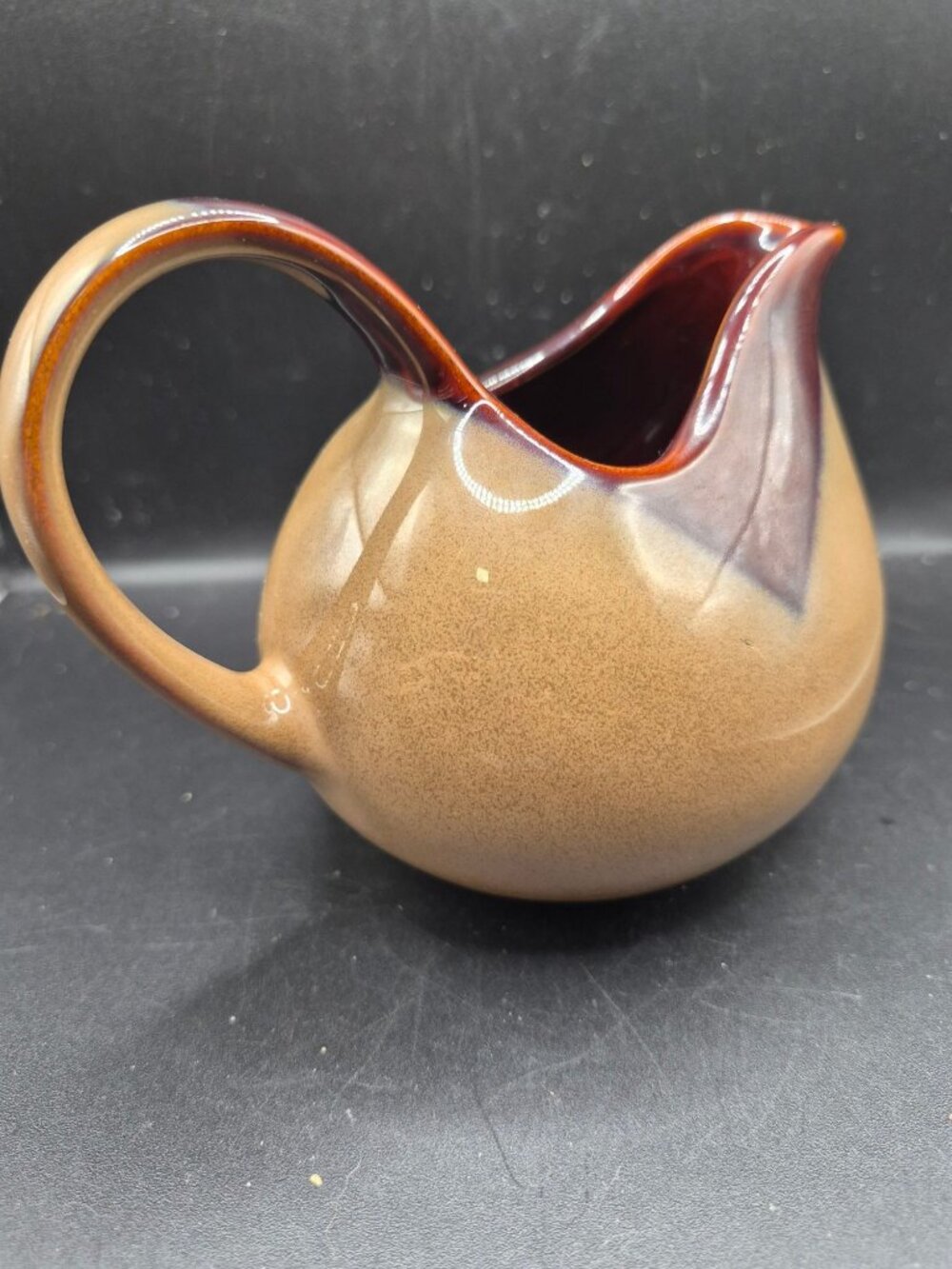 Sango Nova Brown Ceramic Creamer Pitcher Rounded Design Vintage Kitchenware - Picture 3 of 7